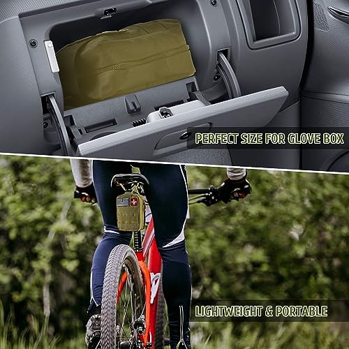 Survival Kits, 170 PCS First Aid Kit/Trauma Kit with Essential Survival Gear Emergency Medical Supplies for Hiking Camping Backpacking Outdoor Adventure, Gifts for Him Dad Men Christmas - Image 5