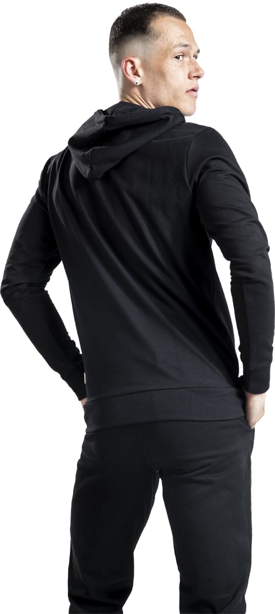 Lonsdale London BEETHAM Hombre Sudadera con Capucha Negro 60% algodón, 40% poliéster Regular