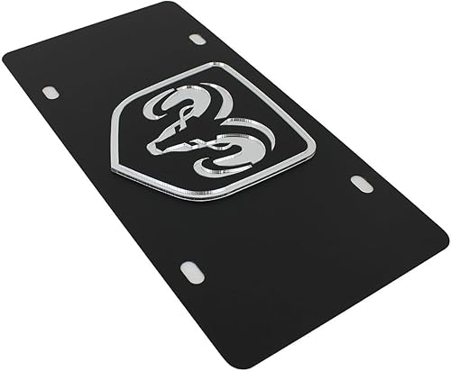 Miniatura 3 de Eurosport Daytona - Compatible con placa de matrícula enmarcada Dodge Ram en acero negro