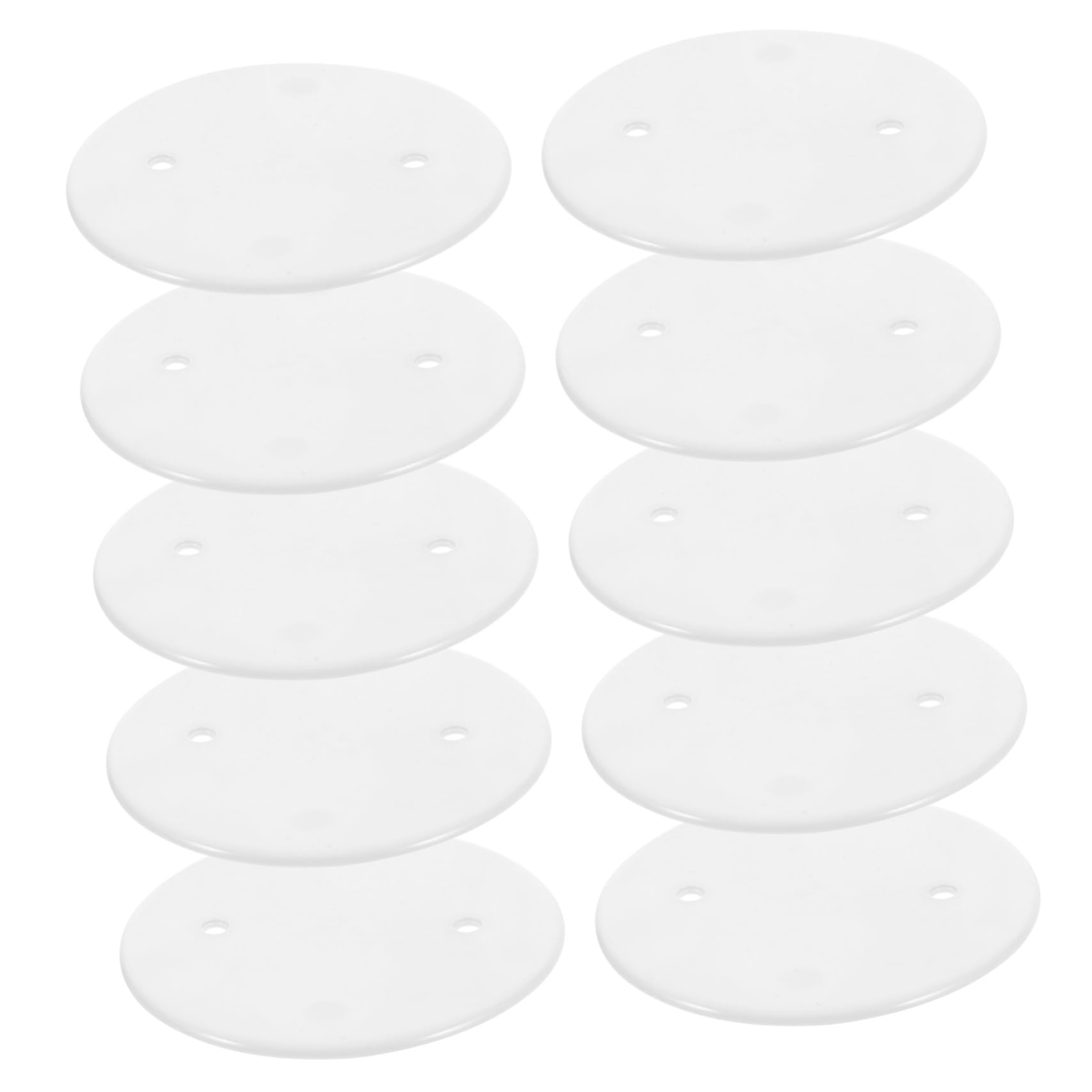 LIFKOME Ceiling Cover Plate 30pcs White Round Flat Plate Electrical Panel Cover for Blank White Ceiling Wall