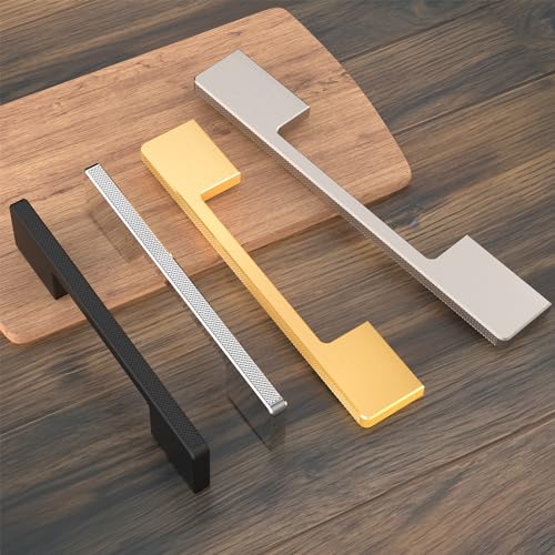 FURNIWARE Pack of 10 Cabinet Handles Carving Furniture Handle 128 mm Hole Spacing Kitchen Handles Gold Drawer Handles Furniture Handles Kitchen Cabinet Handles - Image 2