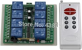 DC 12V 24V 8CH 8CH Remote Control Switch,Wireless Control Toggle,RF Receiver RF Transmitter - (Color: Only one trnsmitter, Voltage: 12V, Size: 433Mhz)