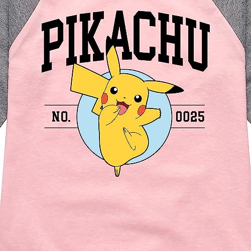 HYBRID APPAREL - Pokémon - Pikachu Collegiate - Youth Girls Raglan Graphic T-Shirt3