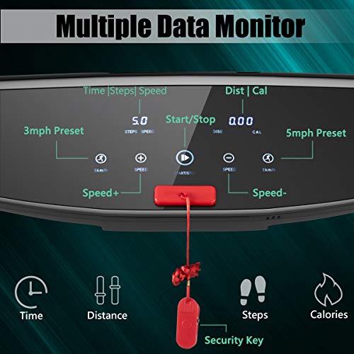 Image of GYMAX Folding Treadmill, 3.0HP Free Installation Running Machine with Bluetooth Speaker, HD Touch Screen Monitor, Smart APP Control, Silent Jogging Walking Machine for Home Office