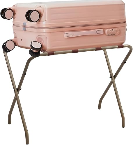 Miniatura 9 de Kings Brand Furniture - Portaequipajes plegable de metal, soporte de maleta con parte posterior, perfecto para habitación de invitados, hotel de