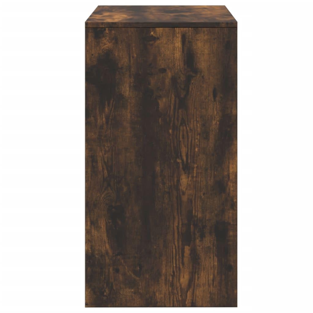Générique Schminktisch aus Holz, Raucheiche, 60 x 40 x 113,5 cm | Mit Spiegel, 1 Aufbewahrungsfach, Wandbefestigung inklusive, für Schlafzimmer