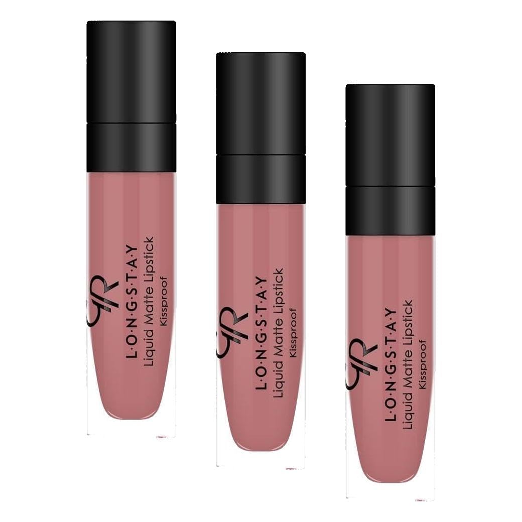 Golden Rose Longstay Liquid Matte Lipstick No: 34 - Bulaşmayan Kalıcı Likit Mat Ruj (3 paketi)