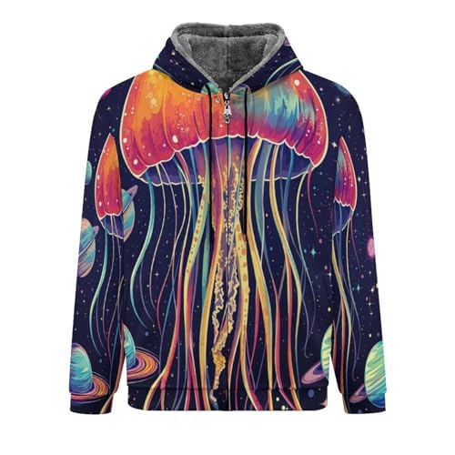 Veste polaire homme méduse colorée pour randonnée marche et travail