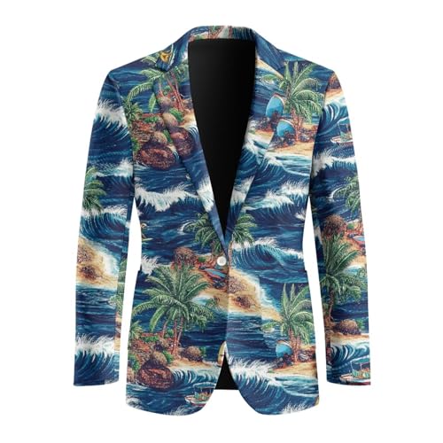 Men's Sport Coat Classic Fit 1 Button Blazer Suit Jacket4