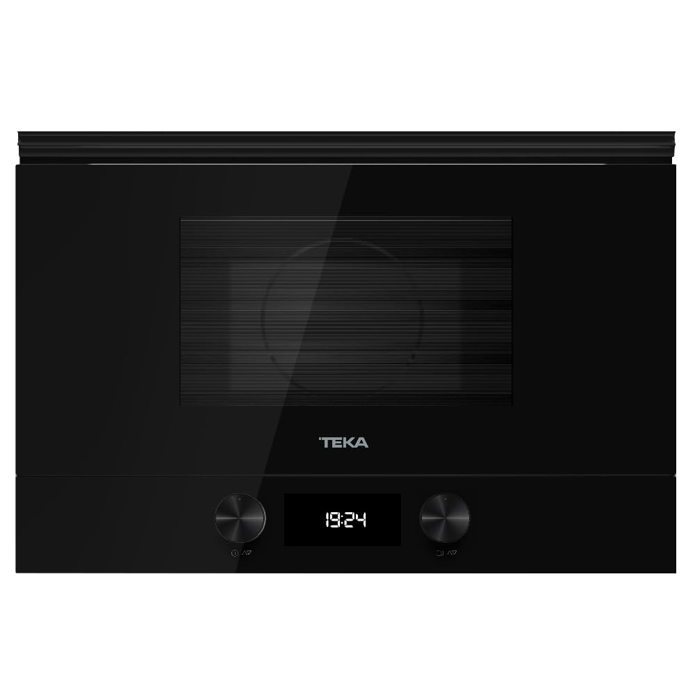 TEKA Microondas Integrable con Grill, Capacidad 22 L, 5 Niveles de Potencia, 850 W, Base Cerámica, Cristal Full Black, Modelo ML 8220 BIS L FBK