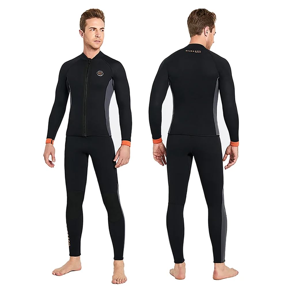 Men,3XL,Muta in Neoprene 3MM Due Pezzi, Parte Superiore e Inferiore per Uomo e Donna, per Snorkeling e Immersioni Subacquee, Mantiene il Calore, Protezione UV