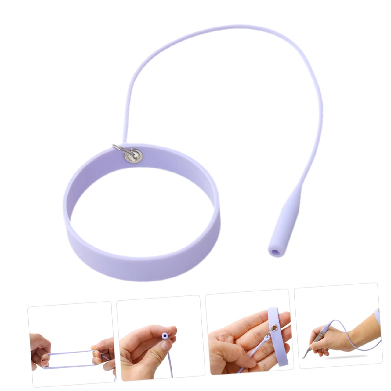 PACKOVE 5pezzi Pinzetta Protettiva Silicone Per Extension Ciglia Bracciale Da Polso Per Applicatore Di Trucco Strumento Professionale Per Estensioni Di Ciglia Compatto e Portatile
