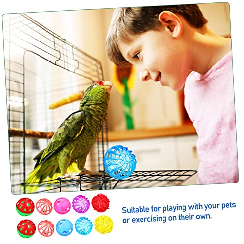 BELLIFFY Foraging Balls Bird Toys with Bells 12 Pack Chewing and Rolling Playthings for Parrots Parakeets Cockatiels Small Birds - Image 4