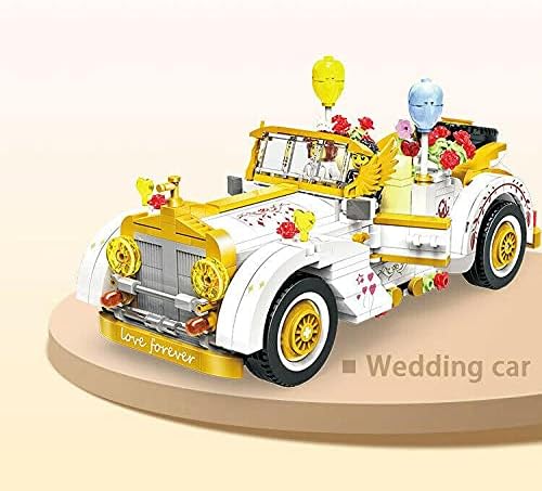 Miniatura 3 de ZheGao Blocks - Bloques de boda para amantes de los autos, regalo para niños, bloques de construcción, juguetes de ladrillos para niñas,