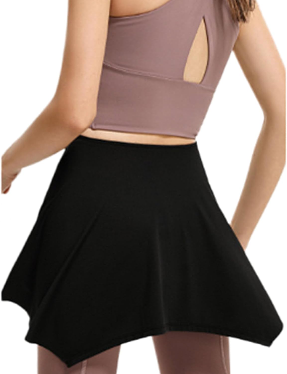 Women Solid Color Yoga Tennis Cover Up Skirt Athletic Workout Running Fitness Tie Up Wrap Hip Covering Scarf Shawl Sports Yog