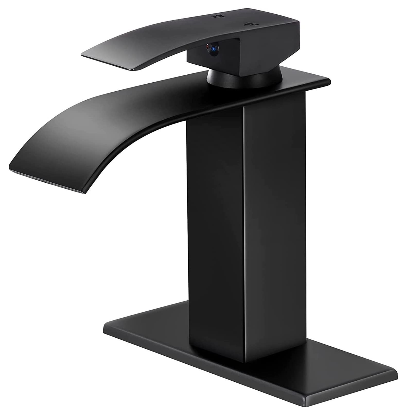 Rubinetto Lavabo Alto Nero A Cascata - Miscelatore Monocomando Acciaio Inox 304 Per Bagno Moderno - Foto 4