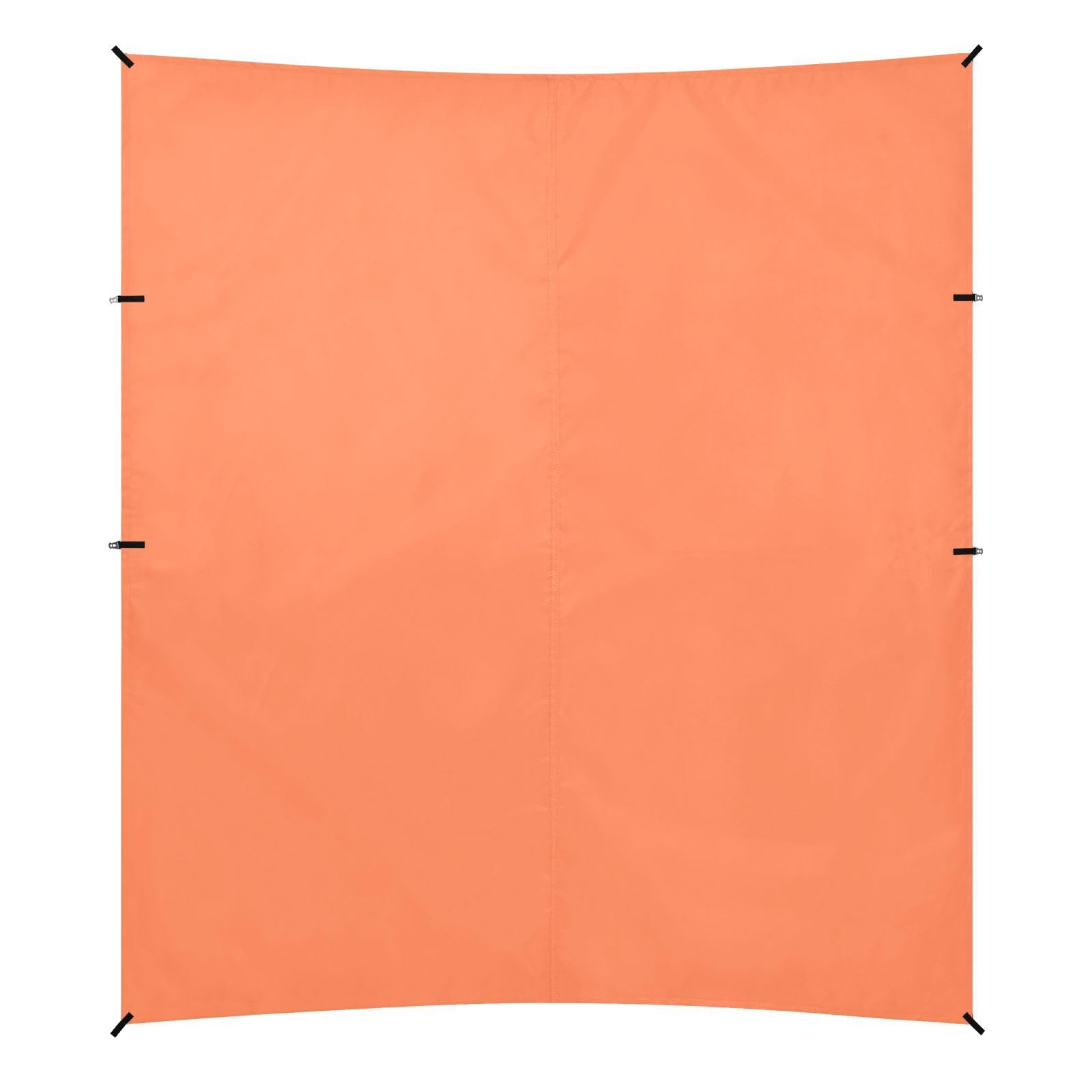 Coral Orange Beach Cabana Tent UPF50+ Water-Resistant Large Sun Shelter with Sand Shovel for Camping, Picnics, Backyard