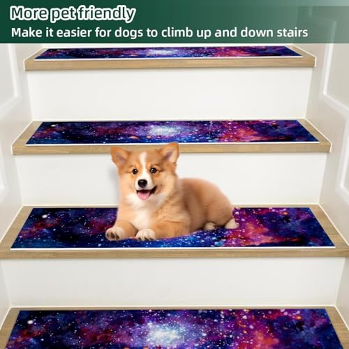 Alfombras para escaleras de madera Starry Sky de 8x30 pulgadas 6