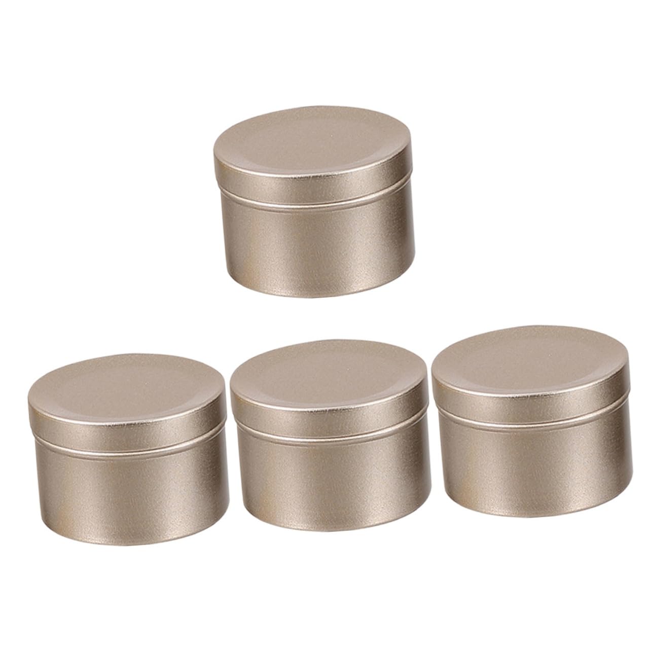 Angoily 4pcs Aluminum Candle Jars Making Supplies for Storing Spices Ointments for Home Restaurant and Hotel Use
