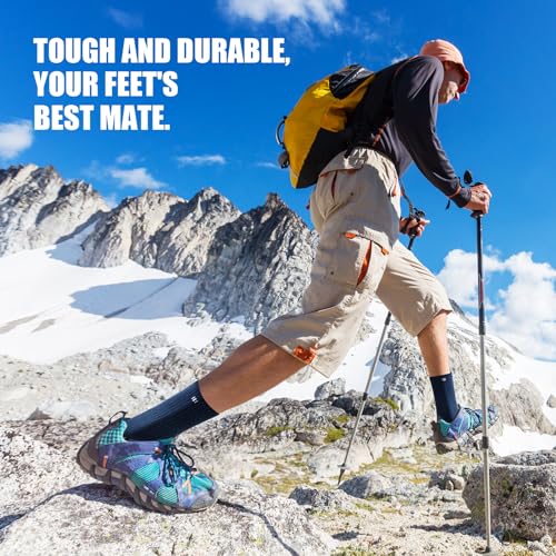 Circorld Heren Sokken Wicking Ademend Kussen Crew Sokken Mannen Vrouwen Anti-Blister Atletische Sokken Multipack voor Dagelijks Dragen Hardlopen Werken Wandelen Fietsen Sport Wandelen 5 Paar 5-8 9-11 - Afbeelding 8