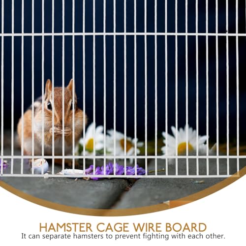 Angoily 2St Käfigteiler für Hamster Hasenzubehör Kaninchenzaun maschendrahtzaun Hamsterkäfig Drahtbrett Käfig-Trenngitter Kleine Tiere Isolationsplatine Kaninchenhaus Hühnerdraht Baby Weiß
