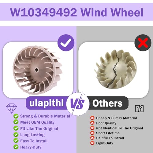 Image of W10349492 697772 WP697772 Fits Whirlpool Maytag Kenmore Dryer Blower Wheel