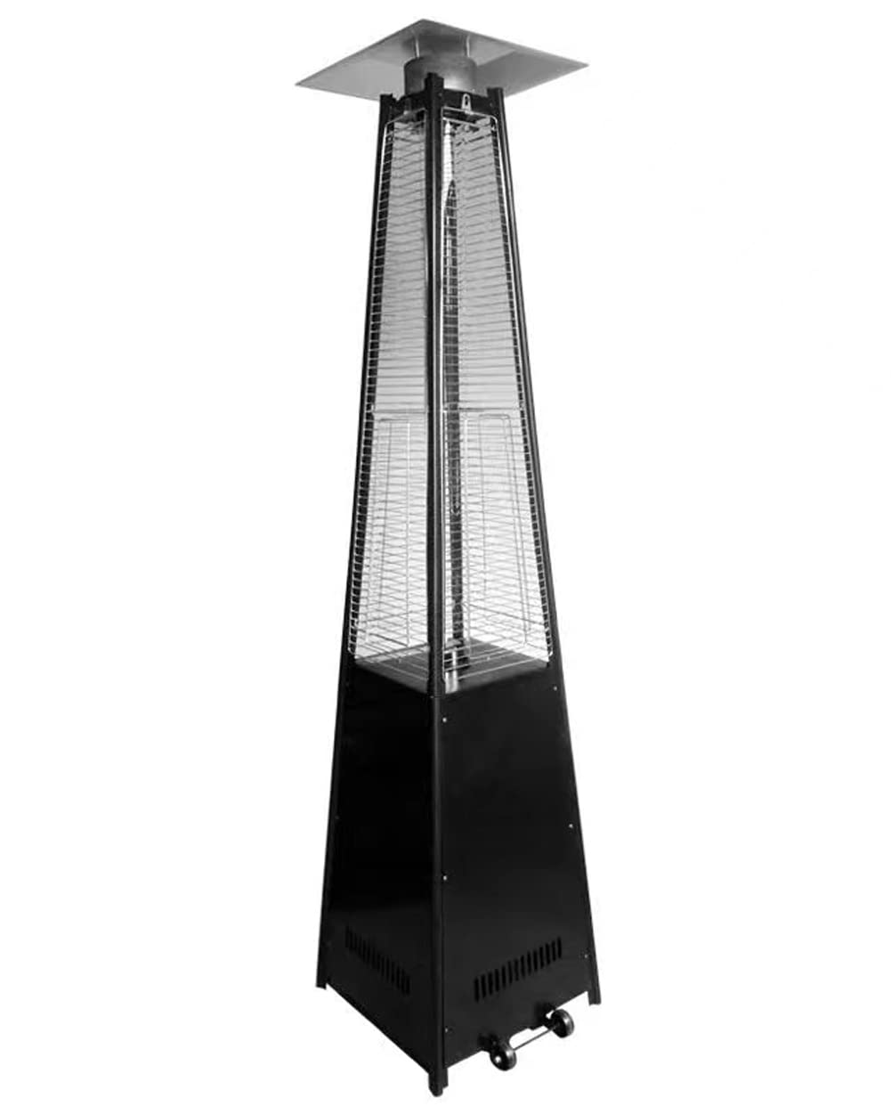 Riscaldatore da esterno per patio, 13 kW, riscaldatore da giardino autoportante, calore regolabile con ruote per terrazza e gazebo
