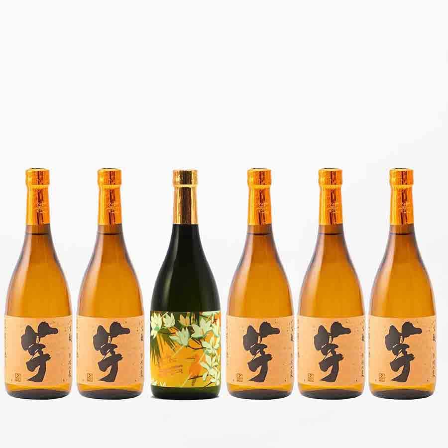 Amazon.co.jp: 6本セット 芋焼酎 いも麹芋 5本 Sunny cream 1本 720ml