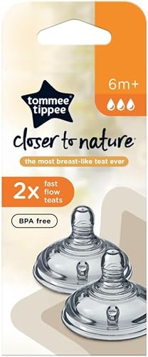 Tommee Tippee Closer To Nature Fast Flow Teat 2 Pack 6m+