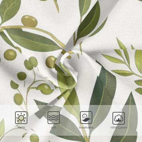 KLL Green Branch Olive Seamless Pattern Toddler Boy Soft Athletic Underwear Breathable Undies3