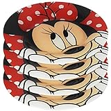 Marke: Disney 4er Set Minnie Mouse - Teller Frühstück Set - Kindergeburtstag - Kinder Partygeschirr - Kindergeschirr Essteller 19,5cm