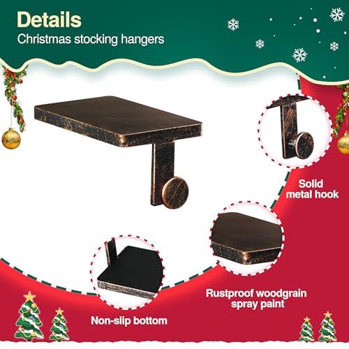 Loncaster-Christmas-Stocking-Holders-for-MantleWeighted-Stocking-Holder-for-Mantle-Fireplace-Toppers-Christmas-DecorationsHeavy-Duty-Christmas-Stocking-Hangers-Hooks-for-Mantle-Bronze Loncaster Christmas Stocking Holders for MantleWeighted Stocking Holder for Mantle Fireplace Toppers Christmas DecorationsHeavy Duty Christmas Stocking Hangers Hooks for Mantle Bronze