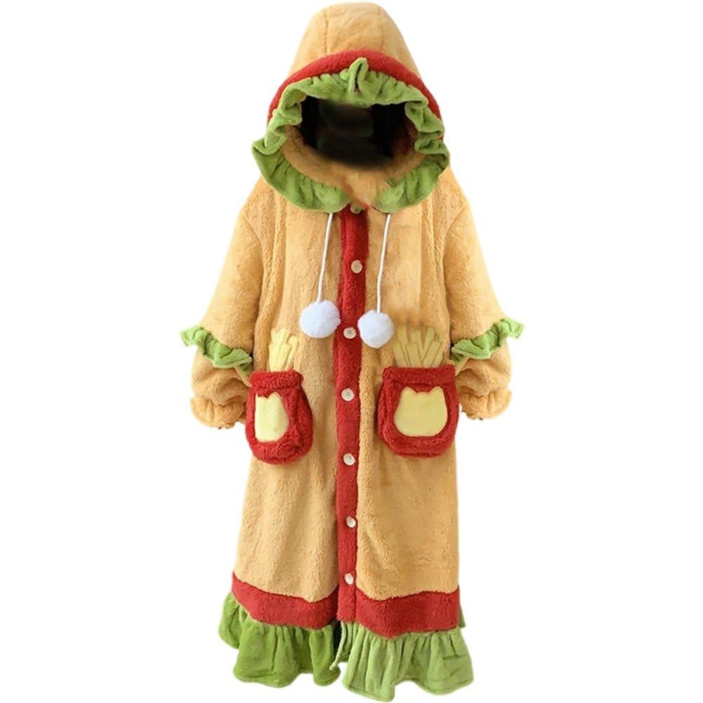 Peignoir chaud d'hiver style combinaison pour stopper le froid à la maison