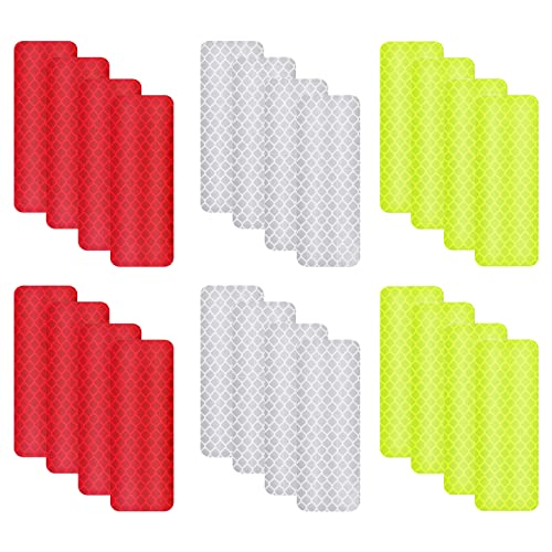 Luvadeyo Lot de 24 bandes réfléchissantes, autocollantes, réfléchissantes pour la sécurité, résistant aux intempéries, réflecteur de haute qualité Cover
