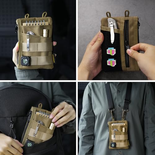 Image of VIPERADE VE18 EDC Pouch, Pocket Organizer for Men, EDC Pocket Organizer, 3 Slots with 2 Zipper Pockets, Multitool Pouch
