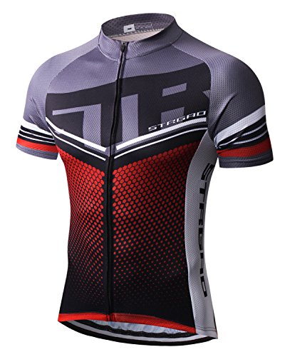 MR STRGAO Men's Cycling Jersey Bike Short Sleeve Shirt