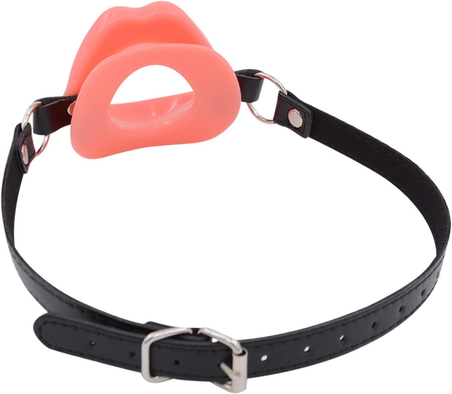 Adult Sex Toys Open Mouth Gag Lips Shaped Oral Sex Gag Bondage Restraints Fetish Slave Sex Toy Mouth Gag Lips Erotic Pink (Color : Pink)