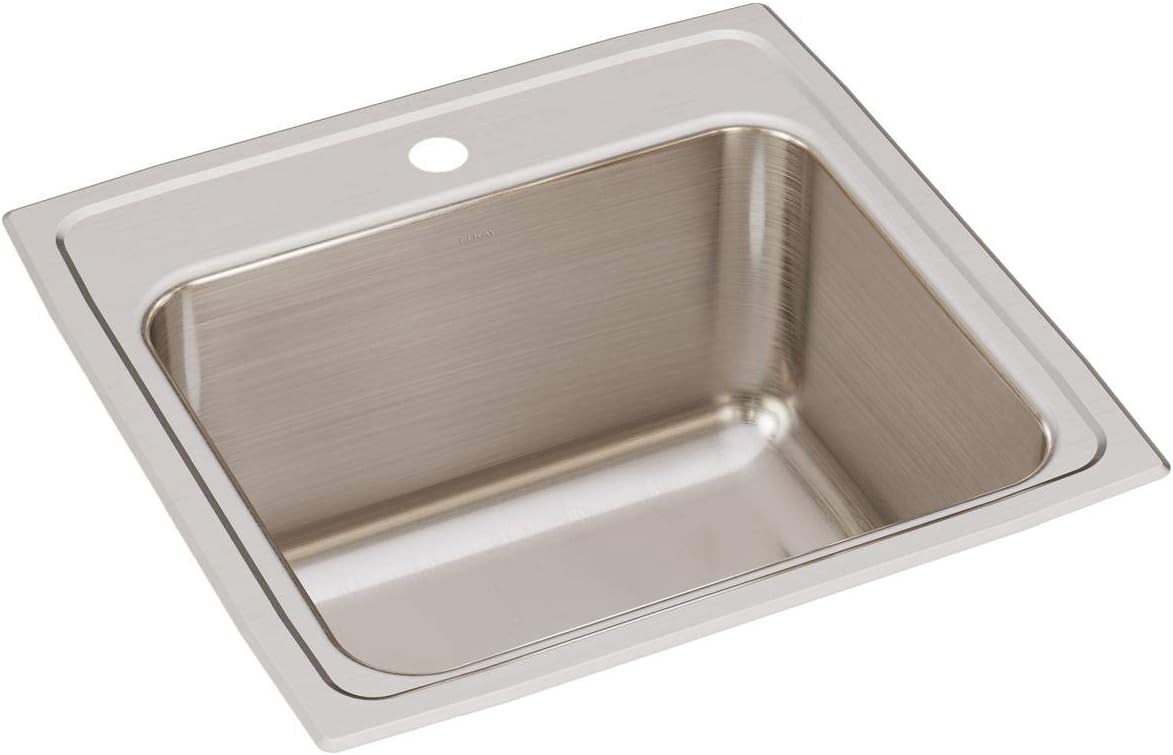 Elkay Lustertone DLR1919101 Single Bowl Top Mount Stainless Steel Laundry Sink