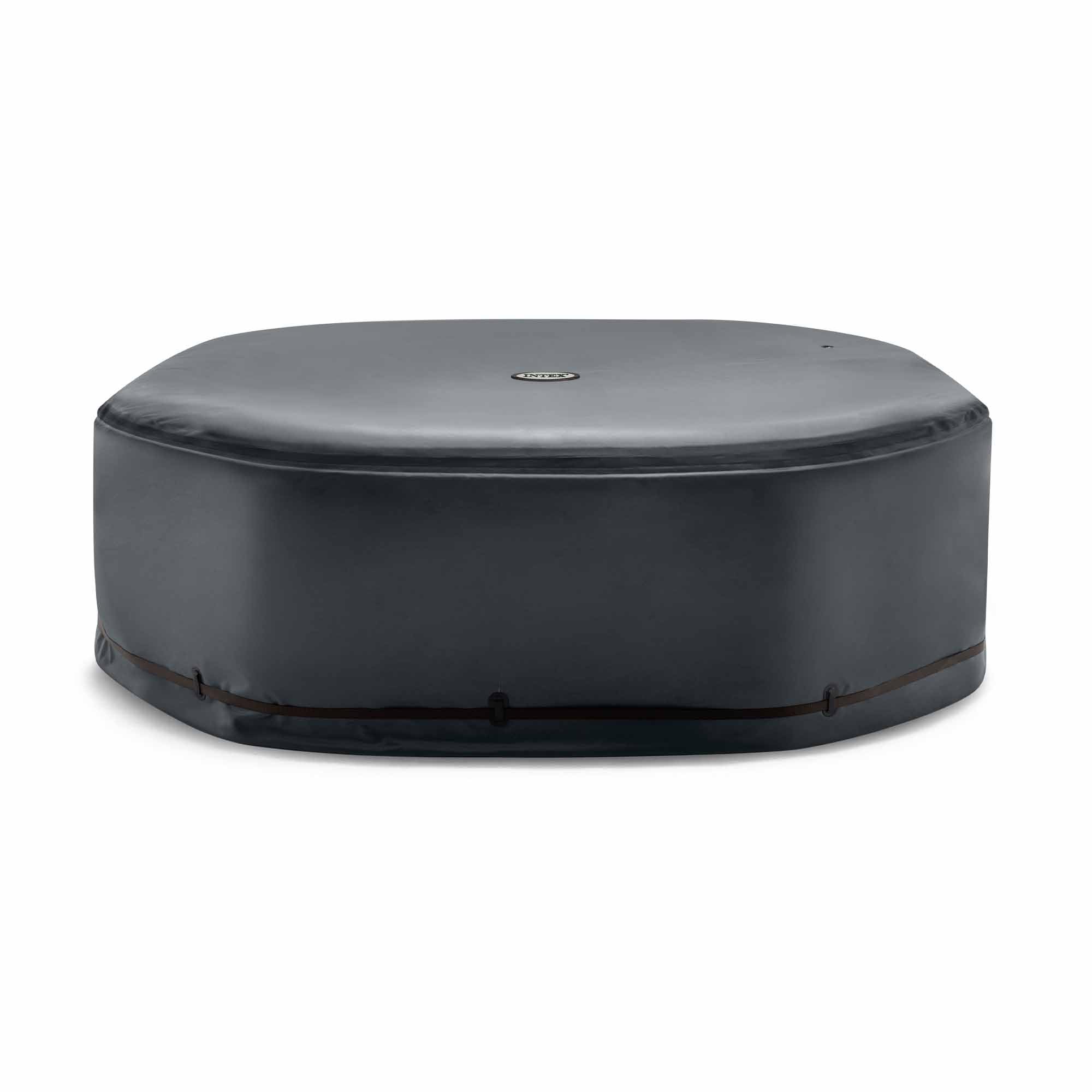 Intex 28537 – Thermo-Solar-Abdeckplane für achteckiges PureSpa, 6 Plätze, energieeffizient, Schwarz