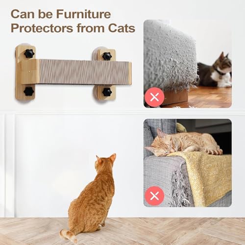 Étagère murale pour chat Teksome avec griffoir d'escalade intérieur