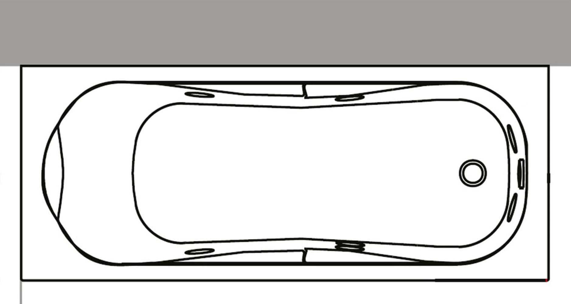 calypso - Wanna 170x75 lewa on/off+wypełnienie biały 3 panel