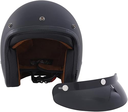 Miniatura 2 de Casco de motocicleta retro Harssidanzar 34 con cara abierta, estilo vintage para hombres y mujeres, aprobado por el Departamento de Transporte CU601