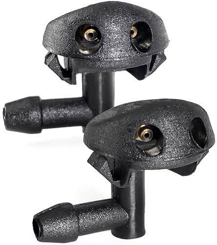 Click&Fit Windscreen Washer Nozzles Compatible with Vauxhall Corsa Vectra Astra Omega 1992-2002, Combo Cavalier Calibra – Screen wash Wiper Spray Jets Replaces 90356179 1451182, 2-Pack