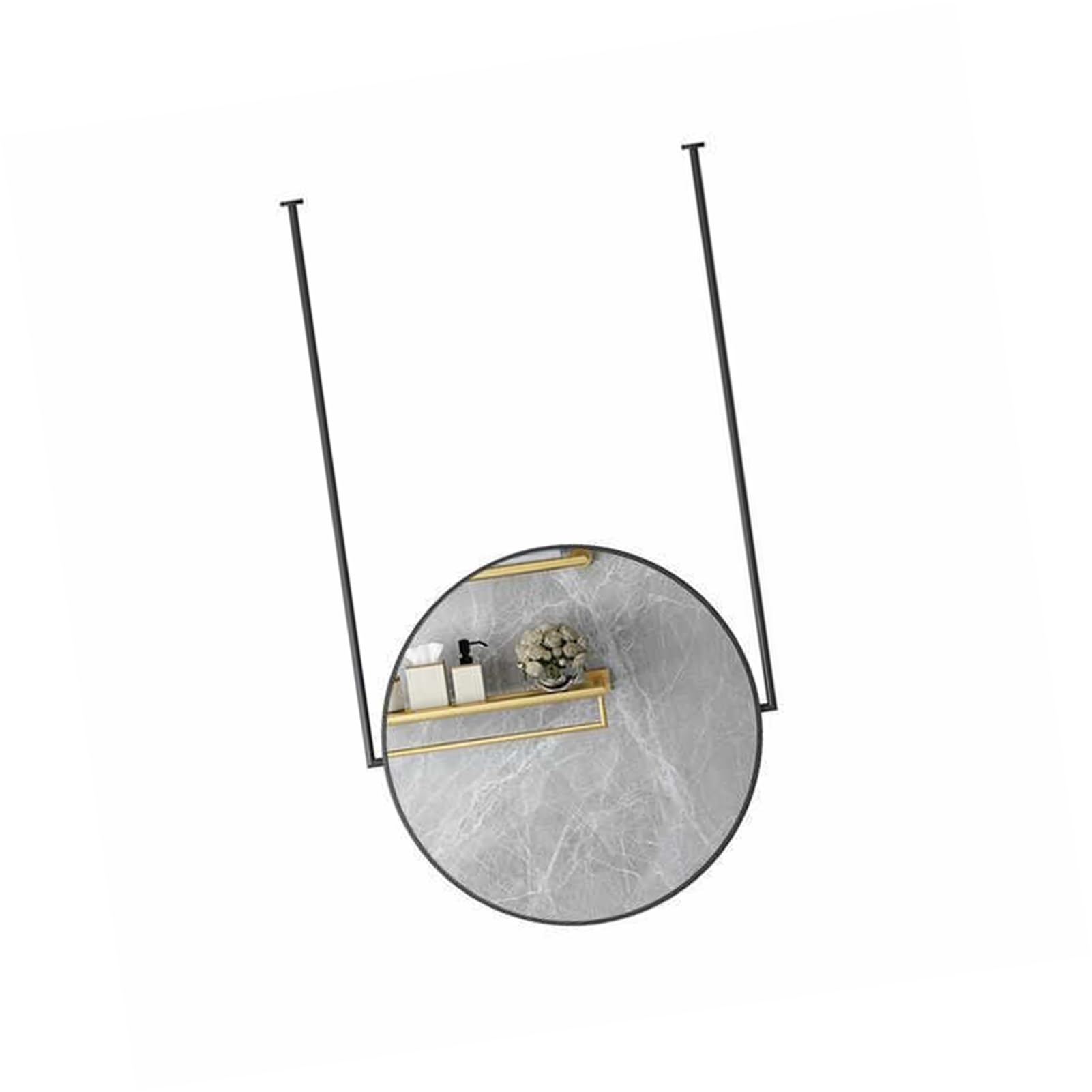 ITOSUI Round Ceiling Mounted HD Mirrors,Hotel Vanity Makeup Circle Mirror,for Washrooms Apartment Living Room Bedroom Bathroom(Color 1,50x50cm)
