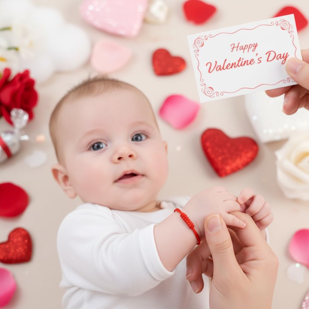 Red Bracelet for Women, Red String Bracelet for Protection as Valentine Gifts for Kids, Matching Jewelry for Couple, Christian Mens Good Luck Gifts Kabbalah Baby Braclets for Infant Girl - Image 3