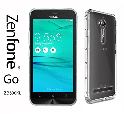 IBROZ ASUS Zenfone GO - ZB500KL - Caracasa Transparente Protector de TPU - Protección contra Caídas/Tecnología de Absorción de Impactos- Grado Militar - (ASUS Partner)