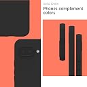 YATWIN Silicone Back Case for Google Pixel 9A, Soft-Touch Phone Back Cover for Google Pixel 9A - Black gallery image