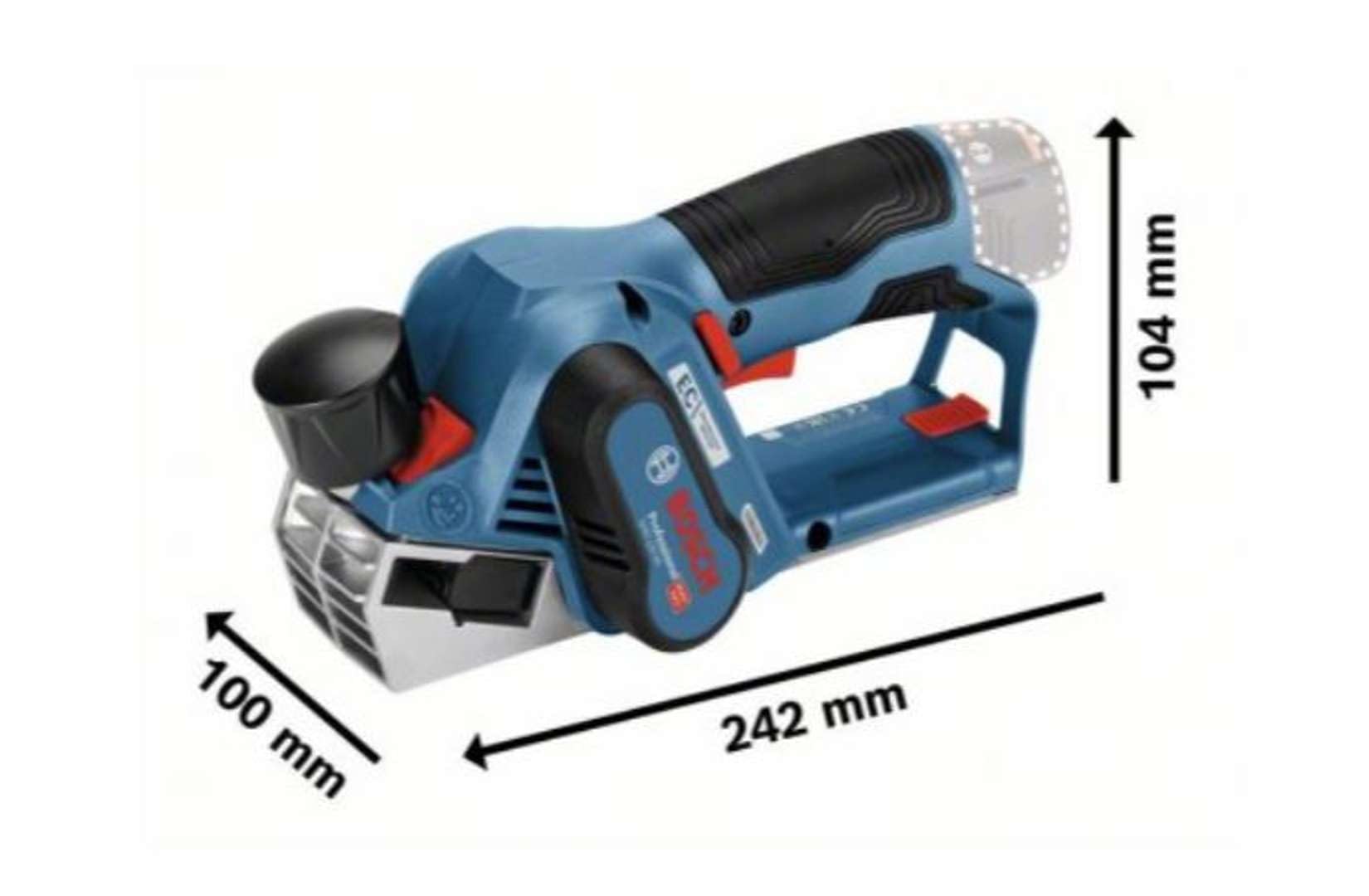 Bosch Professional 12V System Akku Hobel GHO 12V-20 (max. Hobelbreite: 56 mm, ohne Akku/ Ladegerät)