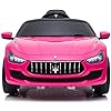 TOBBI Kids Ride On Car Maserati 12V Rechargeable Toy Vehicle w/ MP3 Remote Control Pink