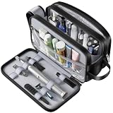 Necessaire de Viagem para Homens, Bolsa de Toucador à Prova d'Água e Bolsa Tática de Chuveiro, Bolsa de Armazenamento de Acessórios de Higiene para Viagem, Academia e Dormitório, Preto, Medium